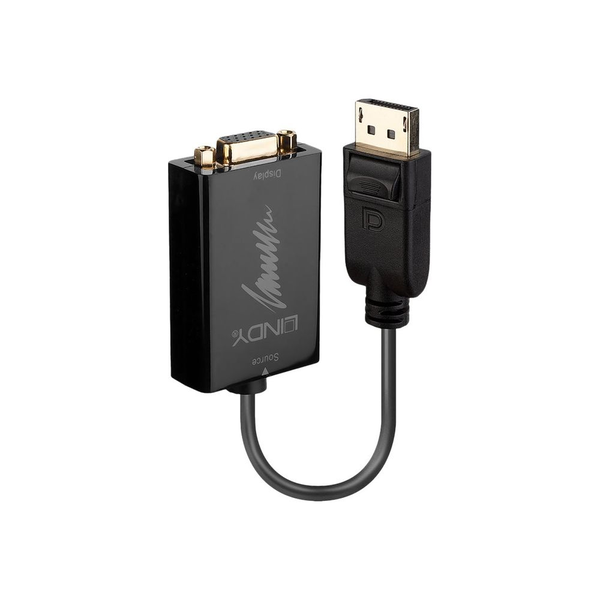 Lindy 41006 videokabel adapter 0,15 m VGA (D-Sub) DisplayPort Sort