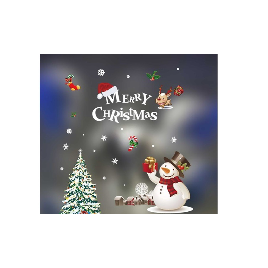 Iris Karácsonyfa és Hóember Karácsonyi Ablakdísz (173-03)