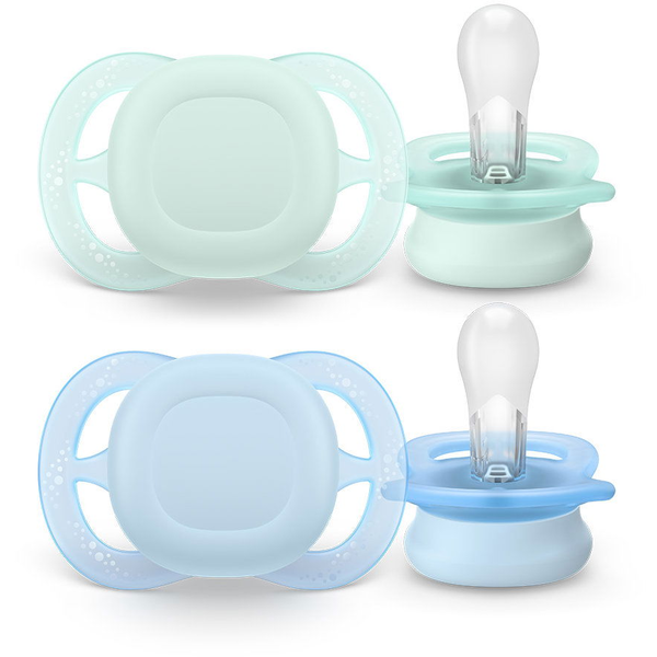 Philips AVENT SCF075/02 ciuccio per bambino Ciuccio classico Ortodontico Silicone Blu, Verde