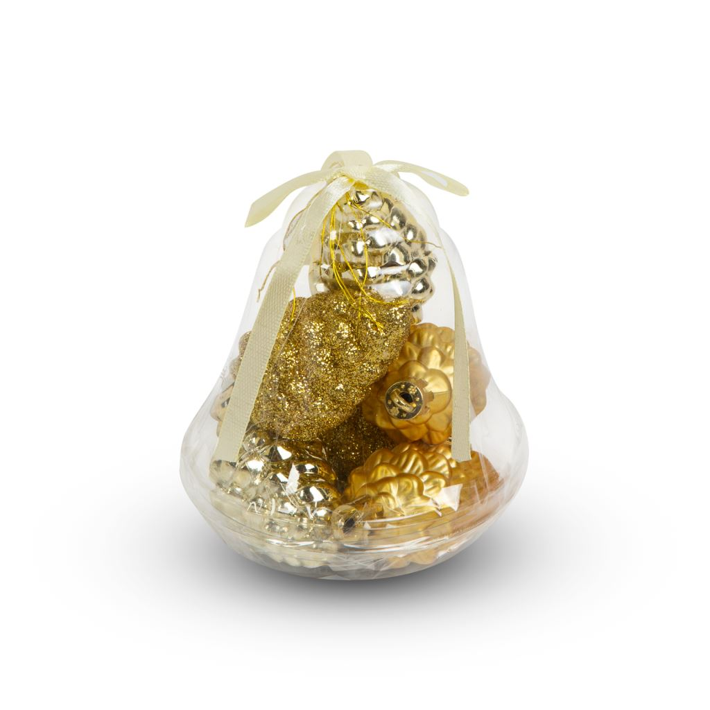 Family karácsonyfadísz szett aranyszínű tobozok 6db / szett (58771) (58771)