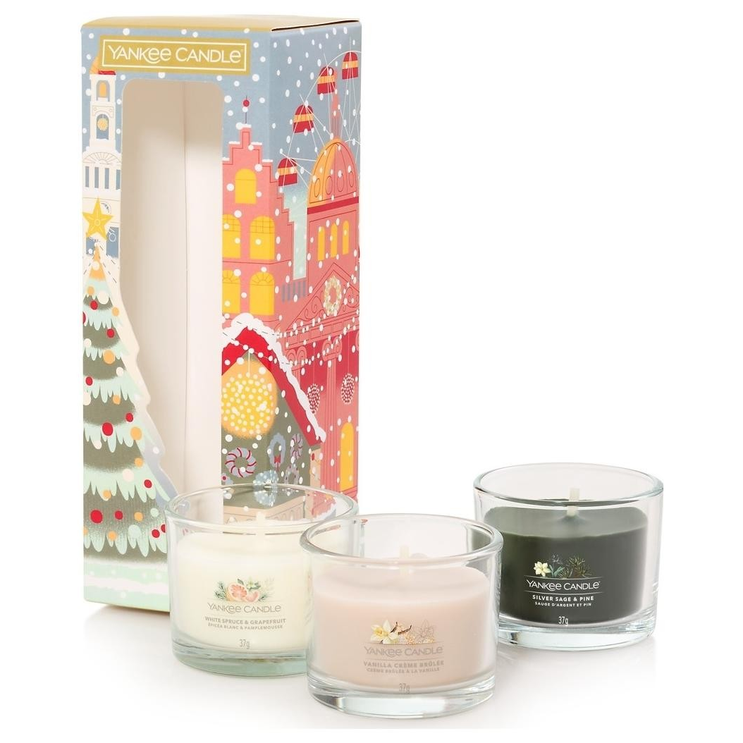 Yankee Candle Passport To The Holidays karácsonyi mini Illatgyertya válogatás 3x37g (2641988E)