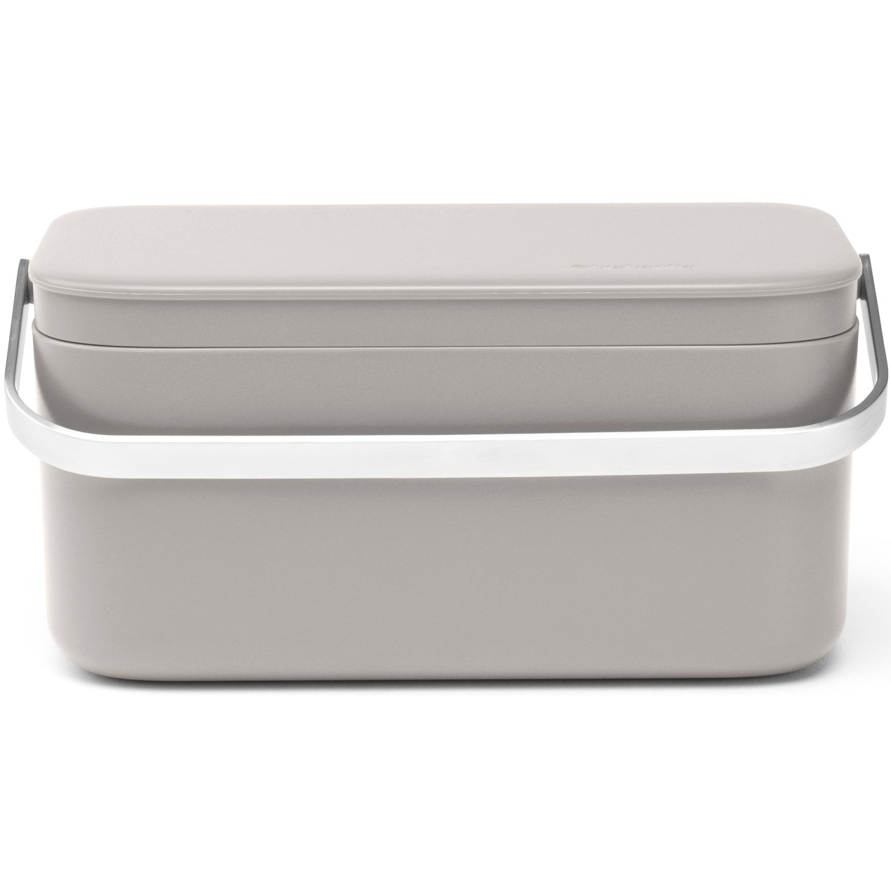 BRABANTIA Food Waste Caddy konyhai szemetes komposztálható élelmiszerhulladék gyűjtéséhez. 1.8L. ABS műanyag. r.m. acél fogantyú. középszürke - 230080