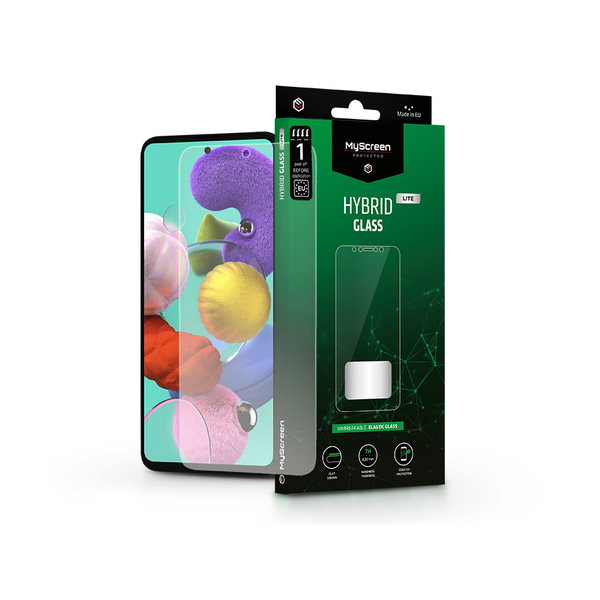 Samsung A515F Galaxy A51/A516F Galaxy A51 5G гъвкав стъклен протектор за екран - MyScreen Protector Hybrid Glass Lite - прозрачен