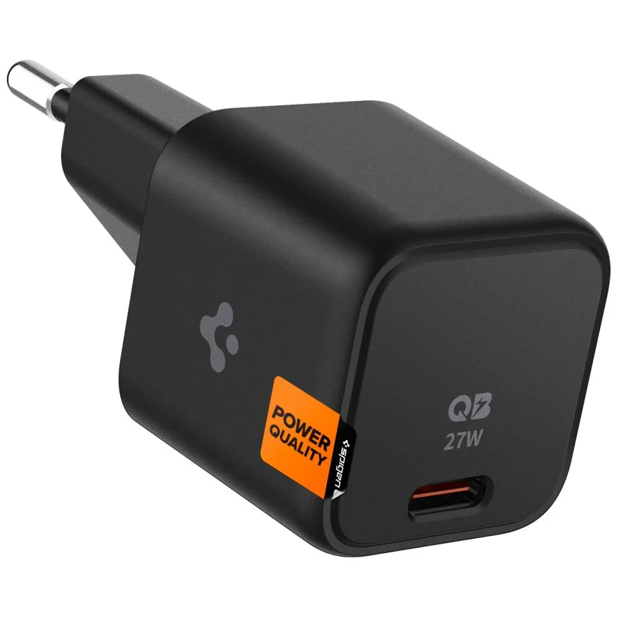 Spigen PowerArc PE2103 Hálózati USB-C töltő - Fekete (27W) (ACH05607)
