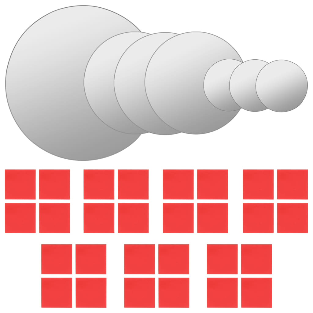 7 darabos kör alakú falitükör-készlet (245692)