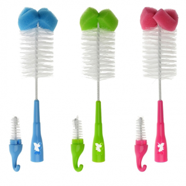  Akuku A0574 SZCZOTKA DO BUTELEK I SMOCZKÓW Z GĄBKĄ NIEBIESKA