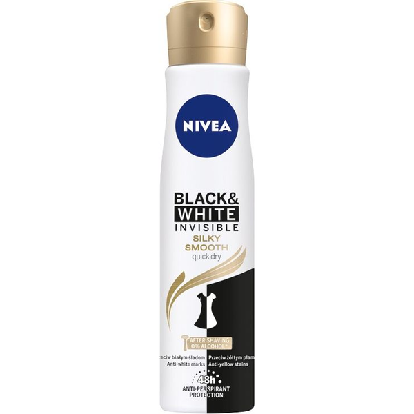 Nivea Antiperspirant Spray 250ml - Nevidni za Beline in Madeže, Svilen Način