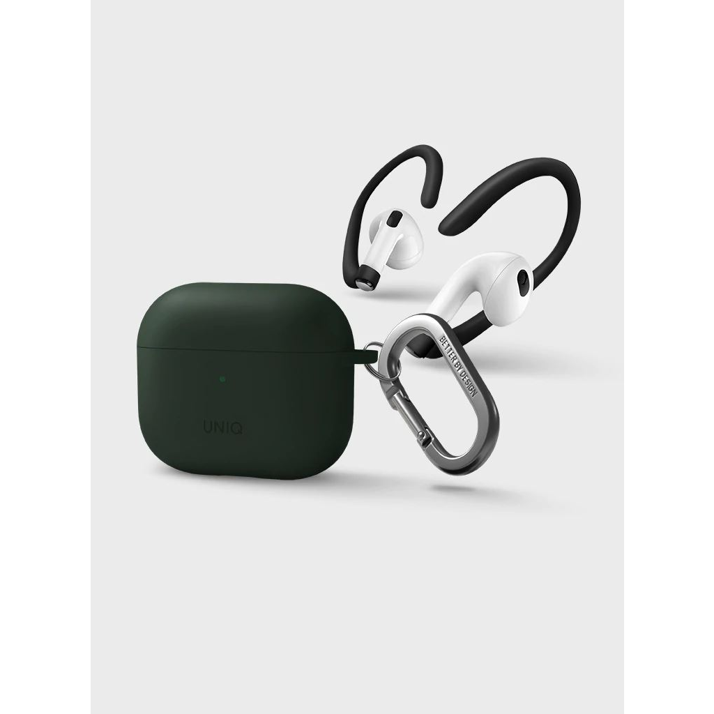 Uniq Nexo Apple AirPods (3. generáció 2021) zöld tok fülkampóval (63961) (un63961)