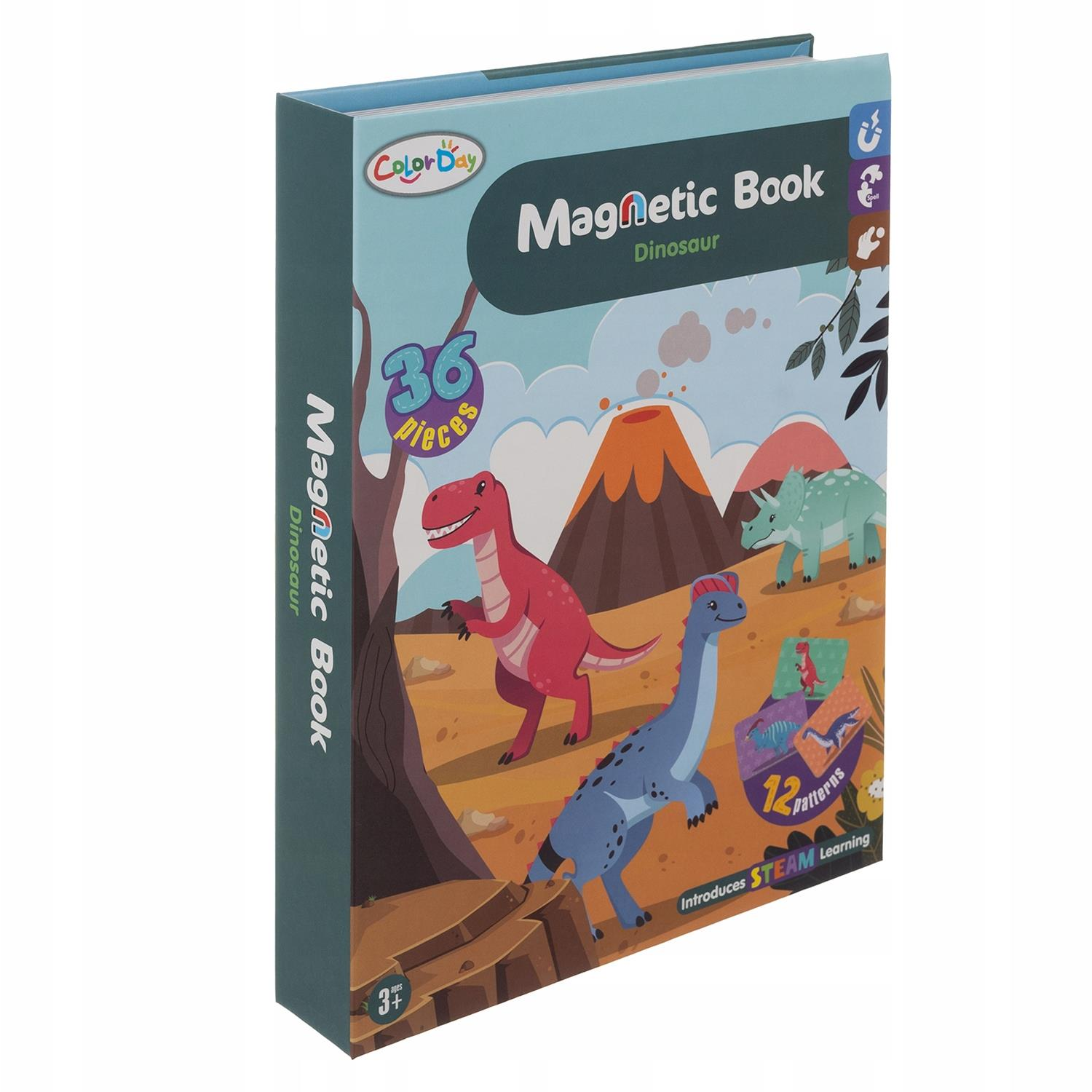 Kruzzel 24730 Magnetická kniha dinosaurus 36 dílů (24730)