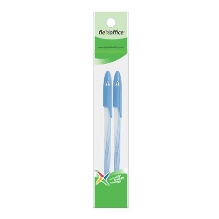 Flexoffice Candee kupakos golyóstoll - 0.3mm / Kék (2 db) (FO-027BLUEBL)