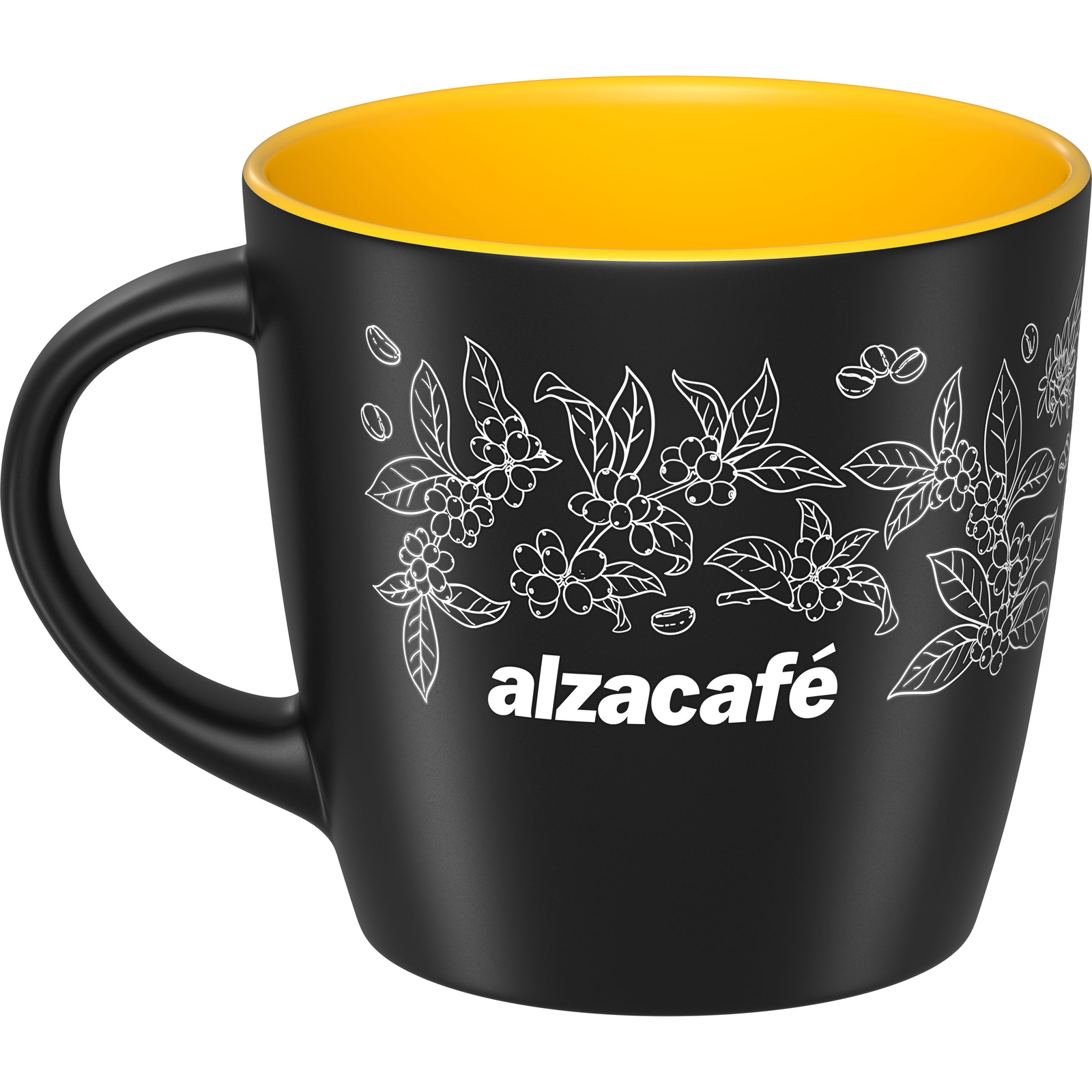 AlzaCafé, kerámia, 320 ml - fekete (AC-MC-35M01B)
