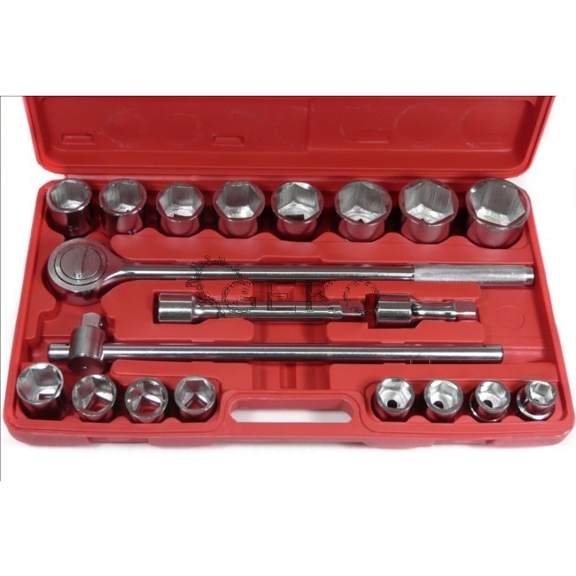 Dugókulcs készlet Geko KLUCZE NASADOWE 21EL. 3/4 (G10110)