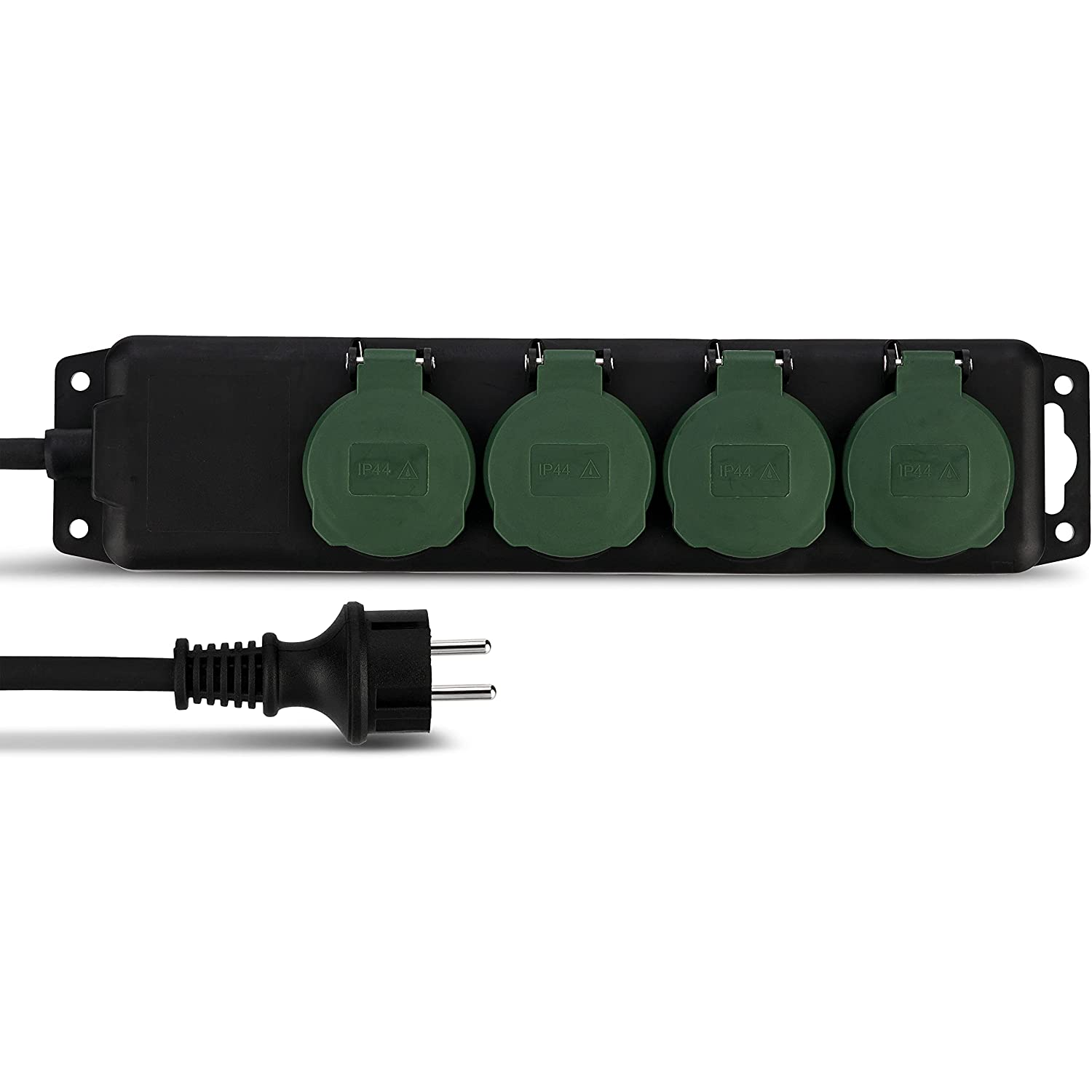 REV 0512468555 250V Elosztó 4 aljzatos 1.4m - Fekete (0512468555)