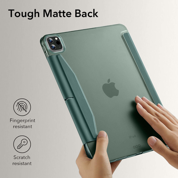 ESR Ascend Trifold iPad-cover/taske Apple iPad Pro 11 (2024) 27,9 cm (11) Book Cover Grøn, Transparent