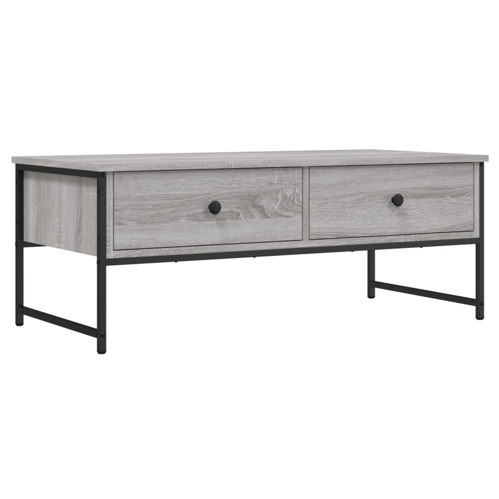 szürke sonoma színű szerelt fa dohányzóasztal 101x49x39,5 cm (837740)