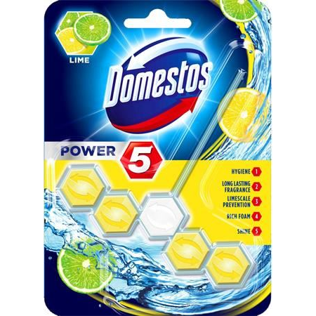 Domestos Power 5 WC fertőtlenítő, 1 db-os lime (67303738) (D67303738)