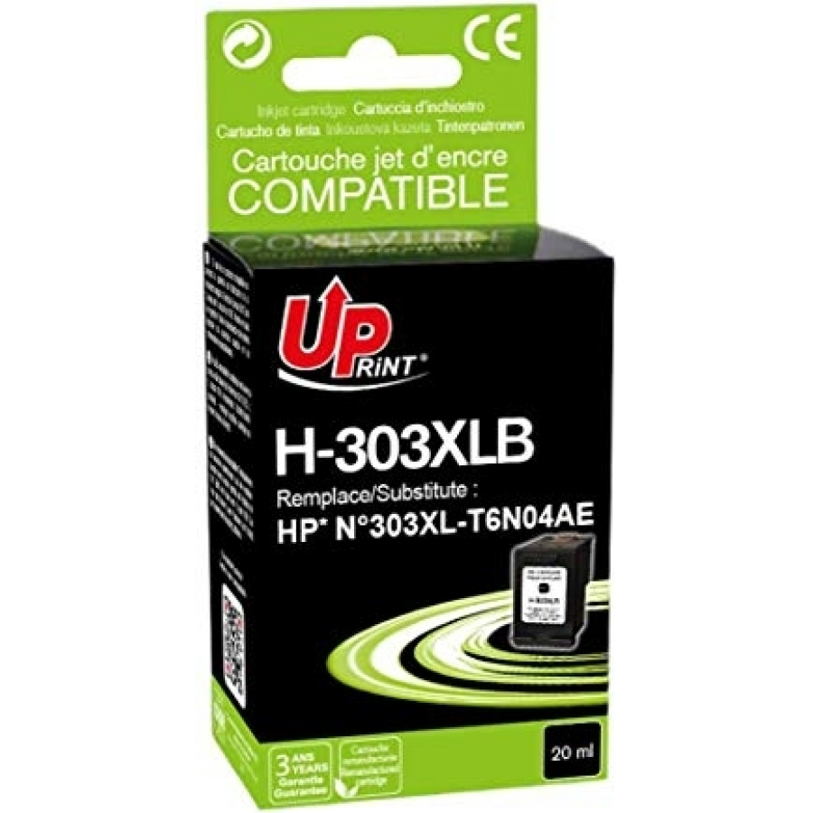 UPrint (HP 303XL) Tintapatron - Fekete (H-303XLB-UP)