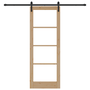 Ușă glisantă cu set de accesorii 'ORKDAL'78x211 cm, Ușă interioară cu sticlă 'ORKDAL'78x211x4 cm din lemn de pin masiv