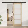 Ușă glisantă cu set de accesorii 'ORKDAL'78x211 cm, Ușă interioară cu sticlă 'ORKDAL'78x211x4 cm din lemn de pin masiv