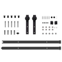 Ușă glisantă cu set de accesorii 'ORKDAL'78x211 cm, Ușă interioară cu sticlă 'ORKDAL'78x211x4 cm din lemn de pin masiv