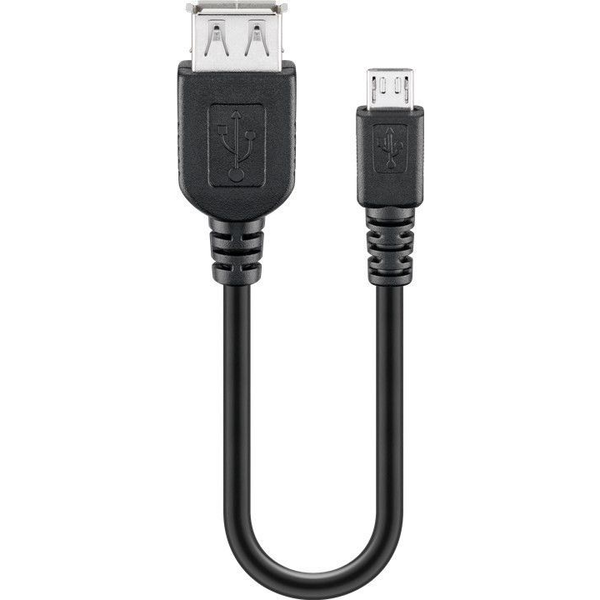 goobay USB2.0-A apa - MicroUSB-B Nagy sebességű Adapterkábel 0.2m