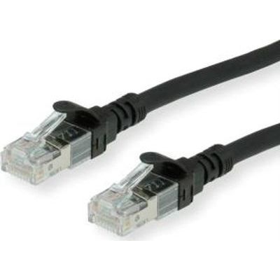 Cablu de retea, Roline, Cat.6 UTP, 2xRJ45, 0.3m, Negru/Rosu