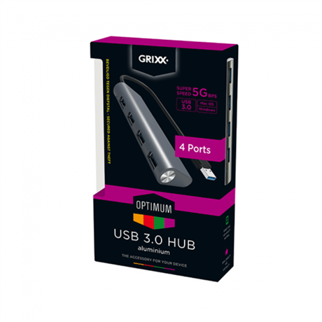 GRIXX USB-Hub 3.0 with 4 USB ports