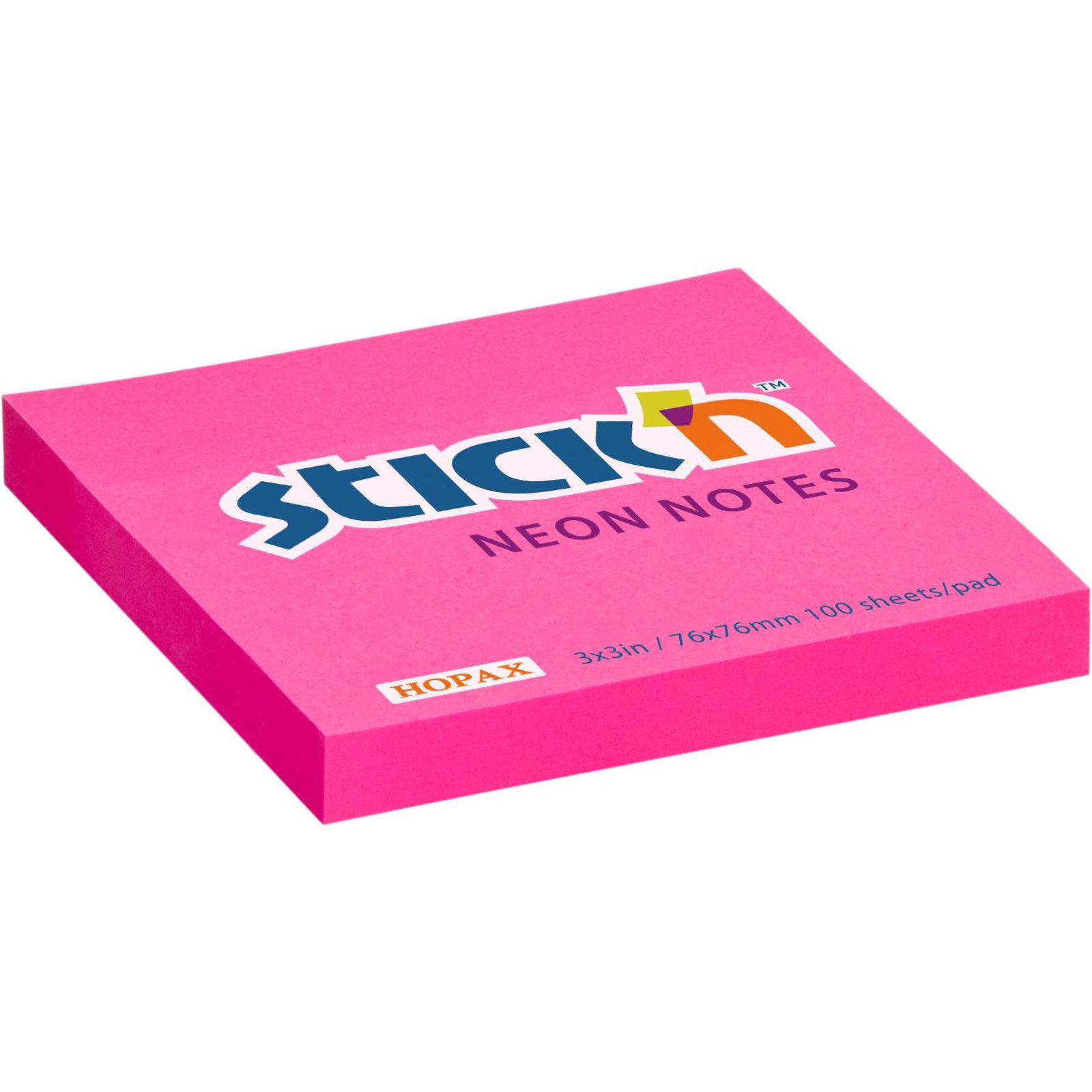 STICK´N 76 x 76 mm, neon, sötét rózsaszín, 100 lap (21165)