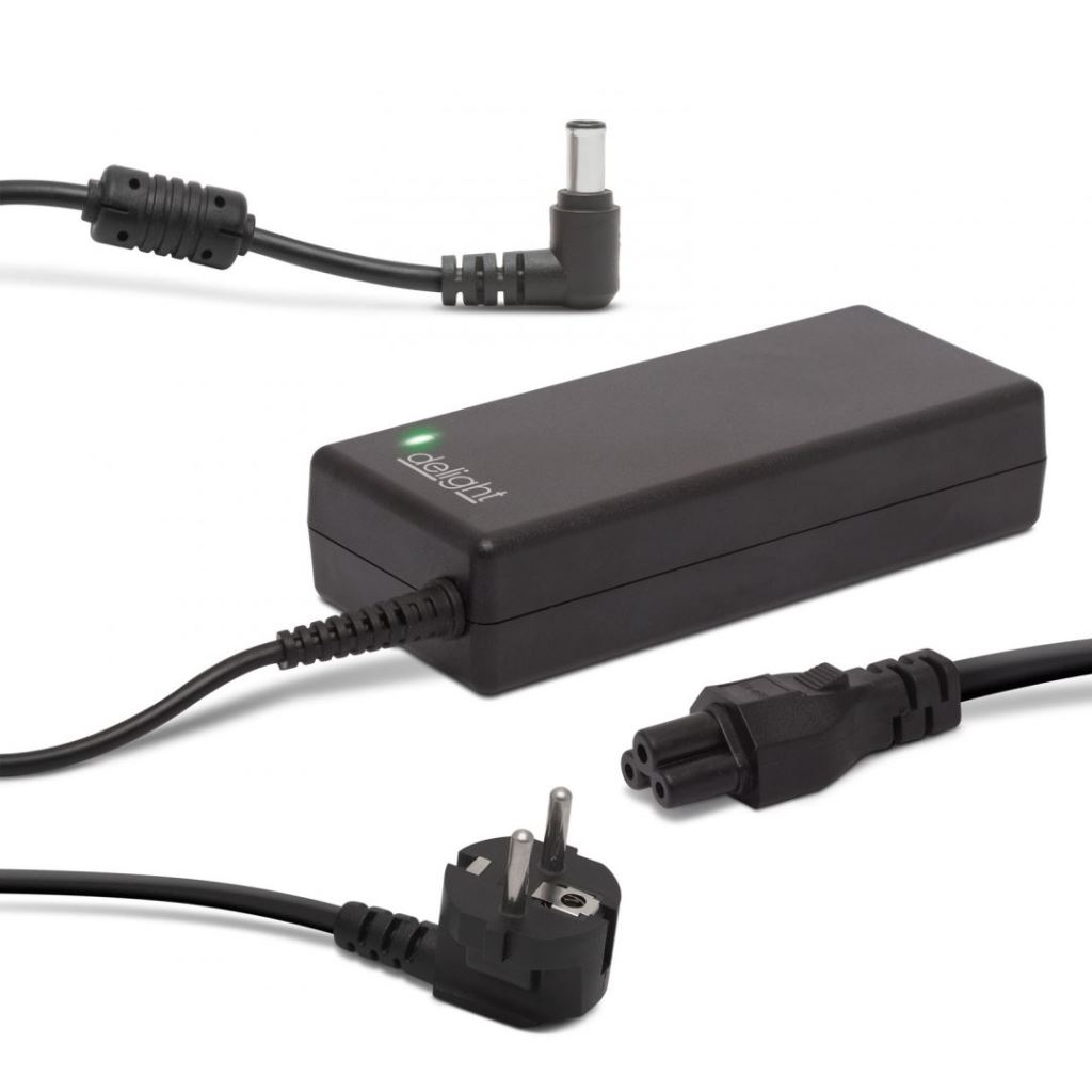 Delight Sony laptop/notebook töltő adapter tápkábellel 90W 19.5V 4.7A (55372) (del-55372)