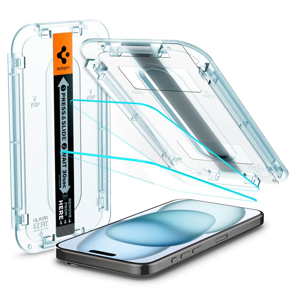 Tvrzené sklo Spigen pro Apple iPhone 15 2 ks