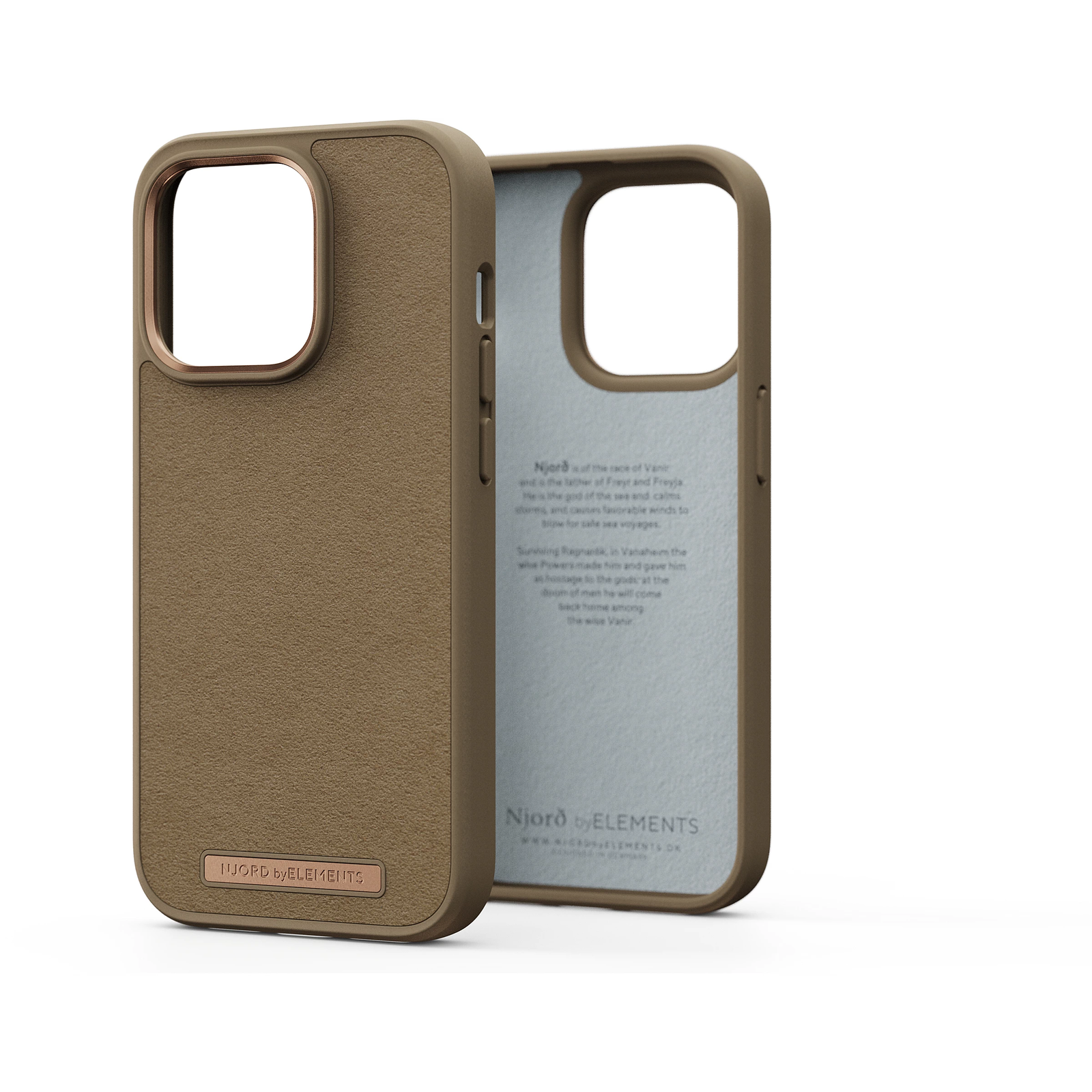 Njord Suede Apple iPhone 14 Pro Tok - Barna (NA43CM04)