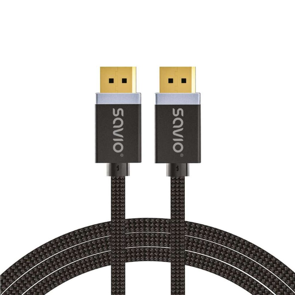 Savio CL-166 DisplayPort - DisplayPort kábel 2m - Fekete