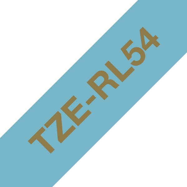 TZE-RL54 TAPE 24MM LIGHT BLUEON GOLD