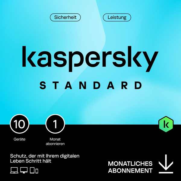 Kaspersky Standard - 10 Eszköz, 1 Hónap