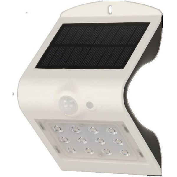 Kinkiet Orno SILOE LED 1,5W, lampa solarna z czujnikiem ruchu 120st, 190lm, IP65, 4000K, 1200mAh, podwójne źródło światła, bia,AD-SL-6083WLR4