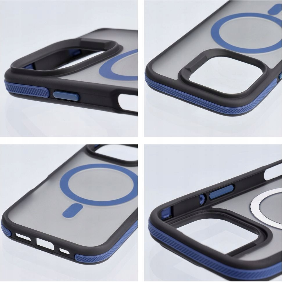 Neo iPhone 16 Plus MagSafe kompatibilis kemény hátlap tok, átlátszó/kék ( )