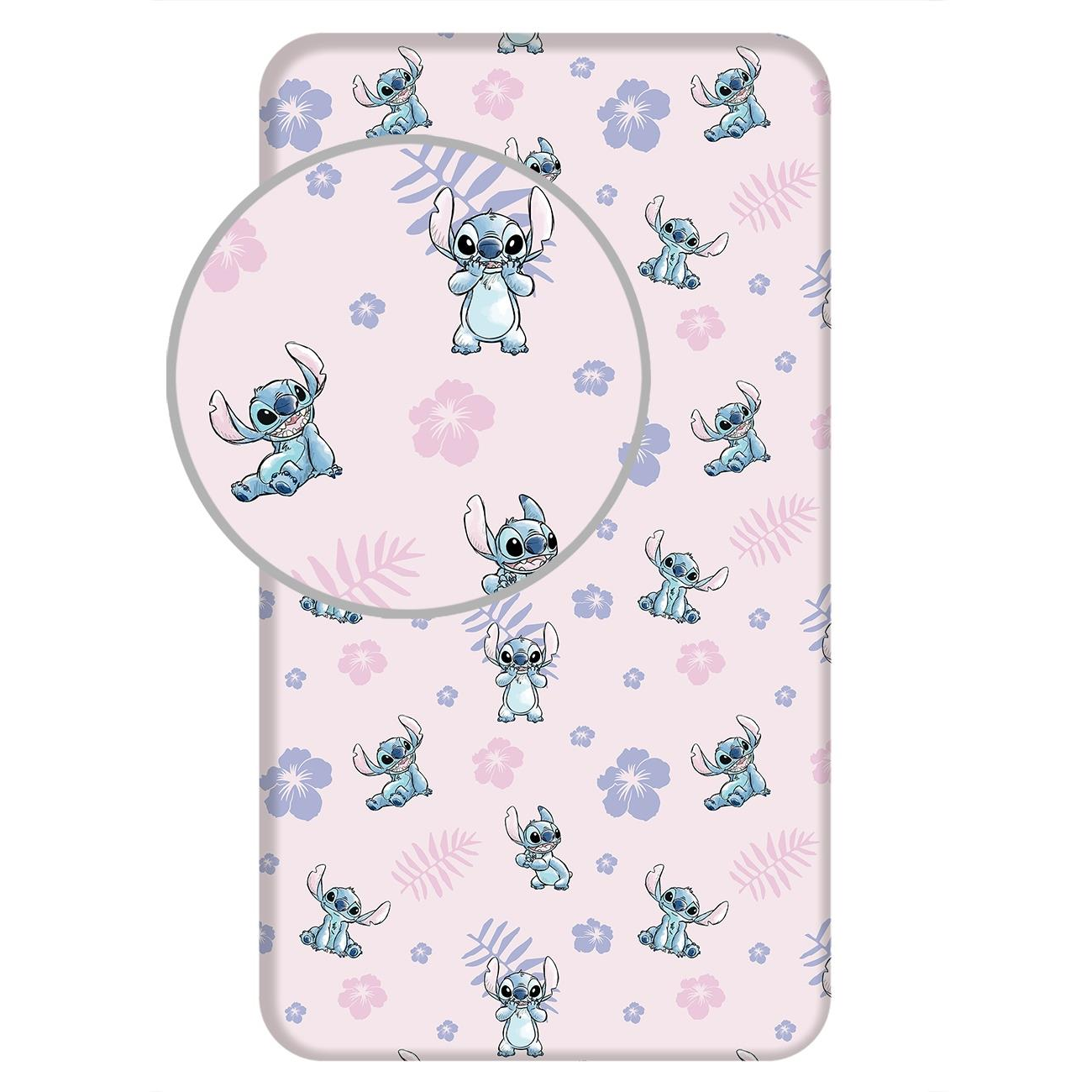 Jerry Fabrics Sheet Lilo and Stitch Pink 90 × 200 × 25 cm (011153-PROSLILPIA)