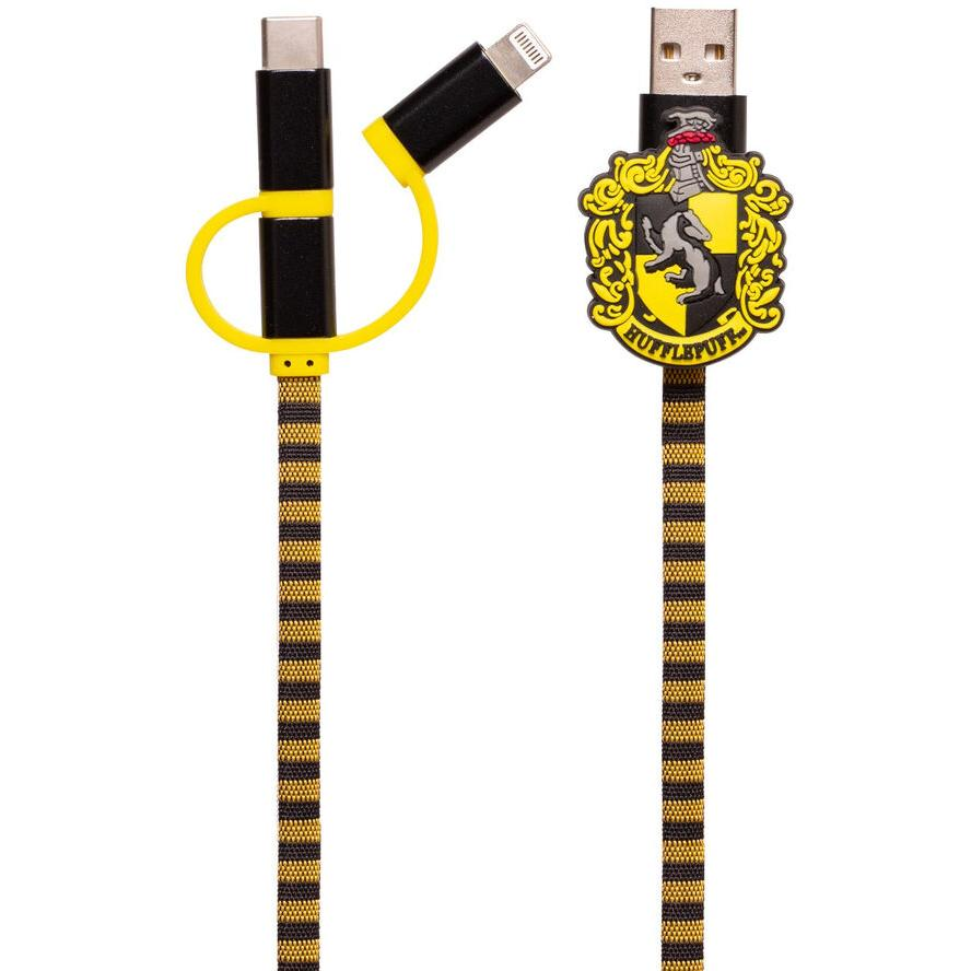 ThumbsUp! Ladekabel Hufflepuff 3in1 Lightning/Micro/USBC (1002655)