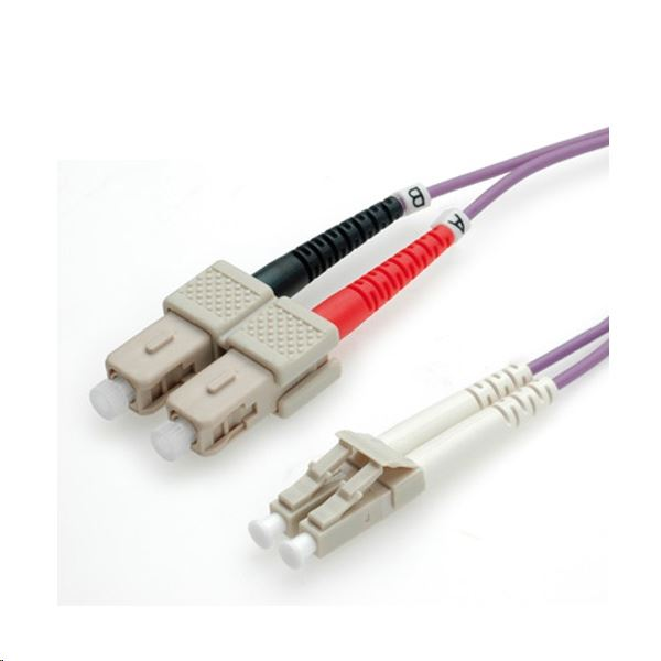 Propojovací optický kabel LC/SC 50/125µm OM4 3m