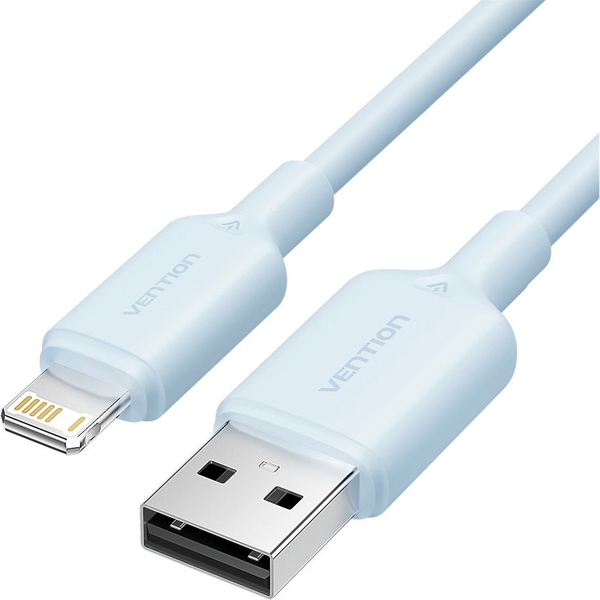 Vention USB 2.0 Type-A Male to Lightning Male 2.4A Cable 2M Blue PVC Type