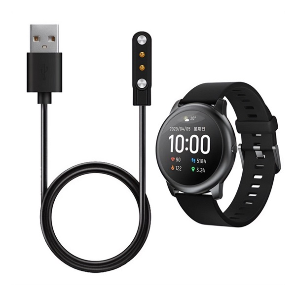 Töltőkábel USB (mágneses, 100cm) FEKETE Haylou LS05s / Solar "Gigapack csomagolás" (GP-164829)