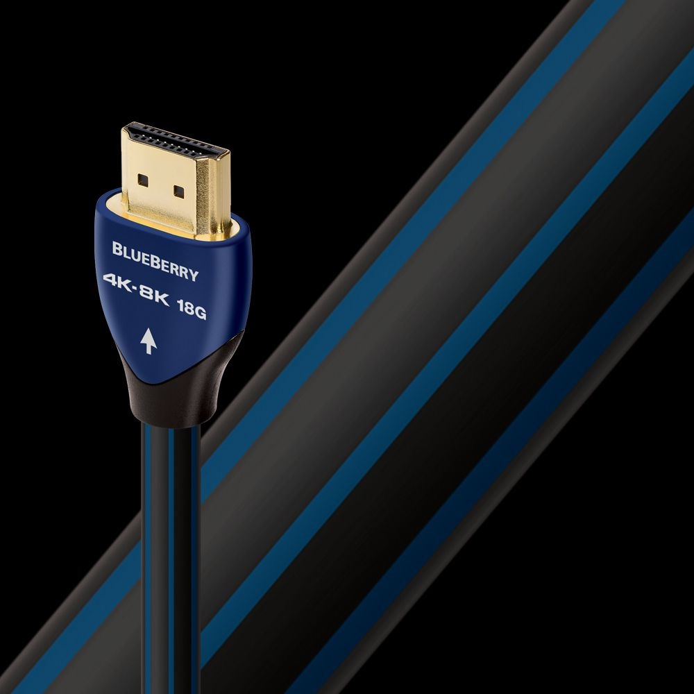 AudioQuest Blueberry HDMI 2.1 - HDMI 2.1 kábel 3.0m Fekete/Kék (HDM18BLUE300)
