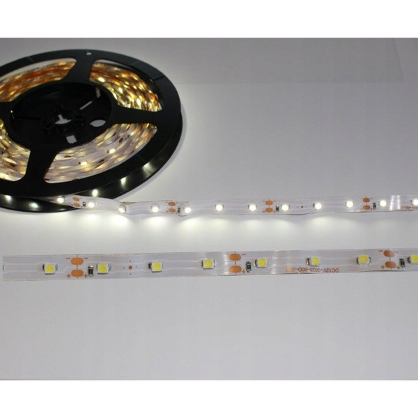 Taśma LED Ecolight PS Sznur diodowy ECO IP20, światło neutralne białe (4000K), 300 diod, 5m, białe podłoże, SMD2835