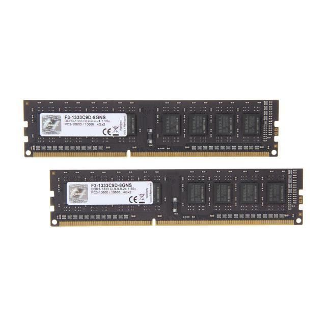 G.Skill Value 8GB 1333MHz DDR3 Dual Channel CL9 (F3-1333C9D-8GNS)
