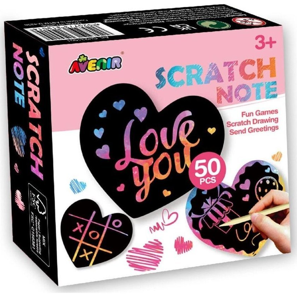 Edu Toys Avenir Szív Alakú Karckép Jegyzettömb - 50 db-os