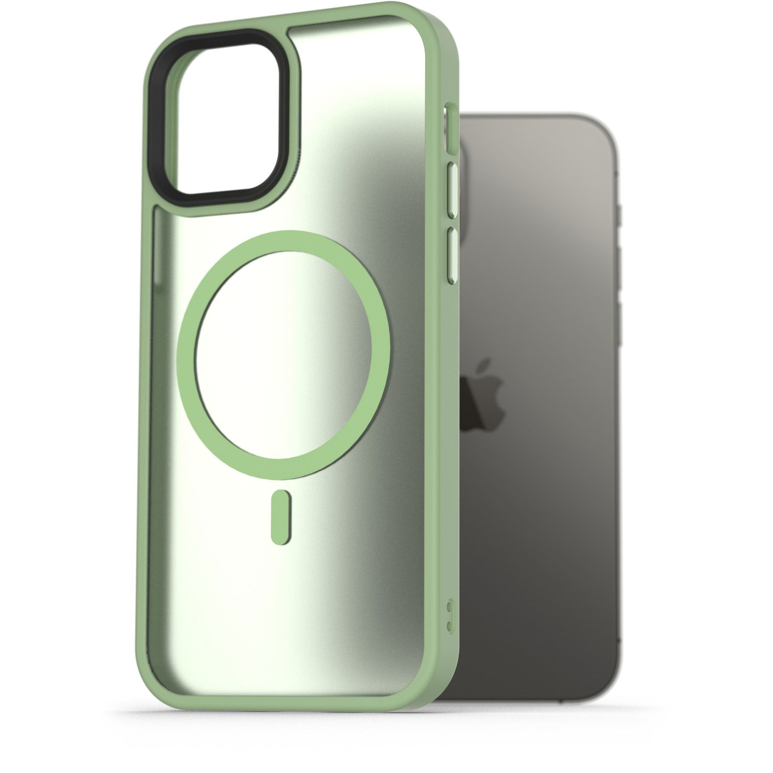 AlzaGuard Matte Case iPhone 12/12 Pro MagSafe zöld tok (AGD-PCMM26G)