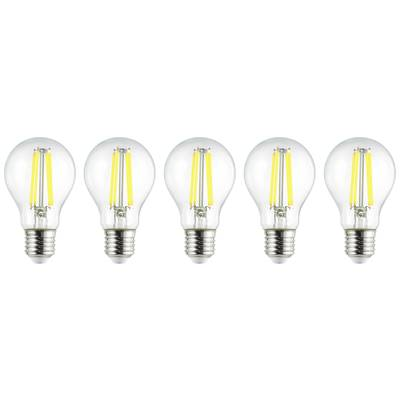 Sygonix SY-5781466 LED EEK A (A - G) E27 3.8 W = 60 W Melegfehér (Ø x Ma) 60 mm x 104 mm Szál 5 db (SY-5781466)