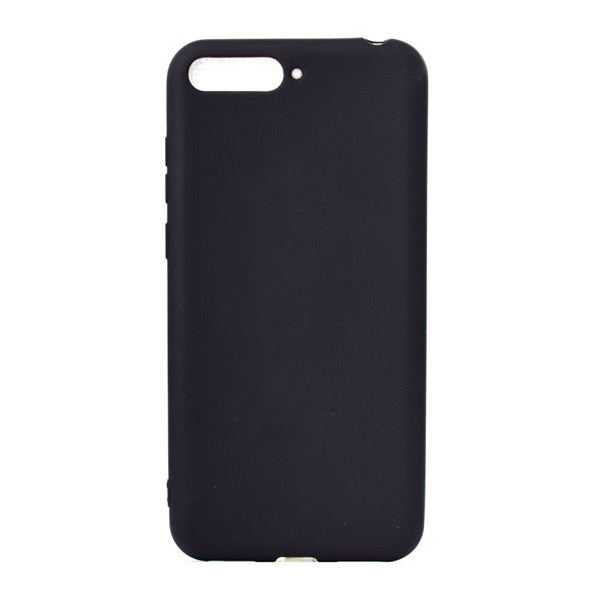 Szilikon telefonvédő (matt) FEKETE [Huawei Y6 (2018)] (5996457774708)