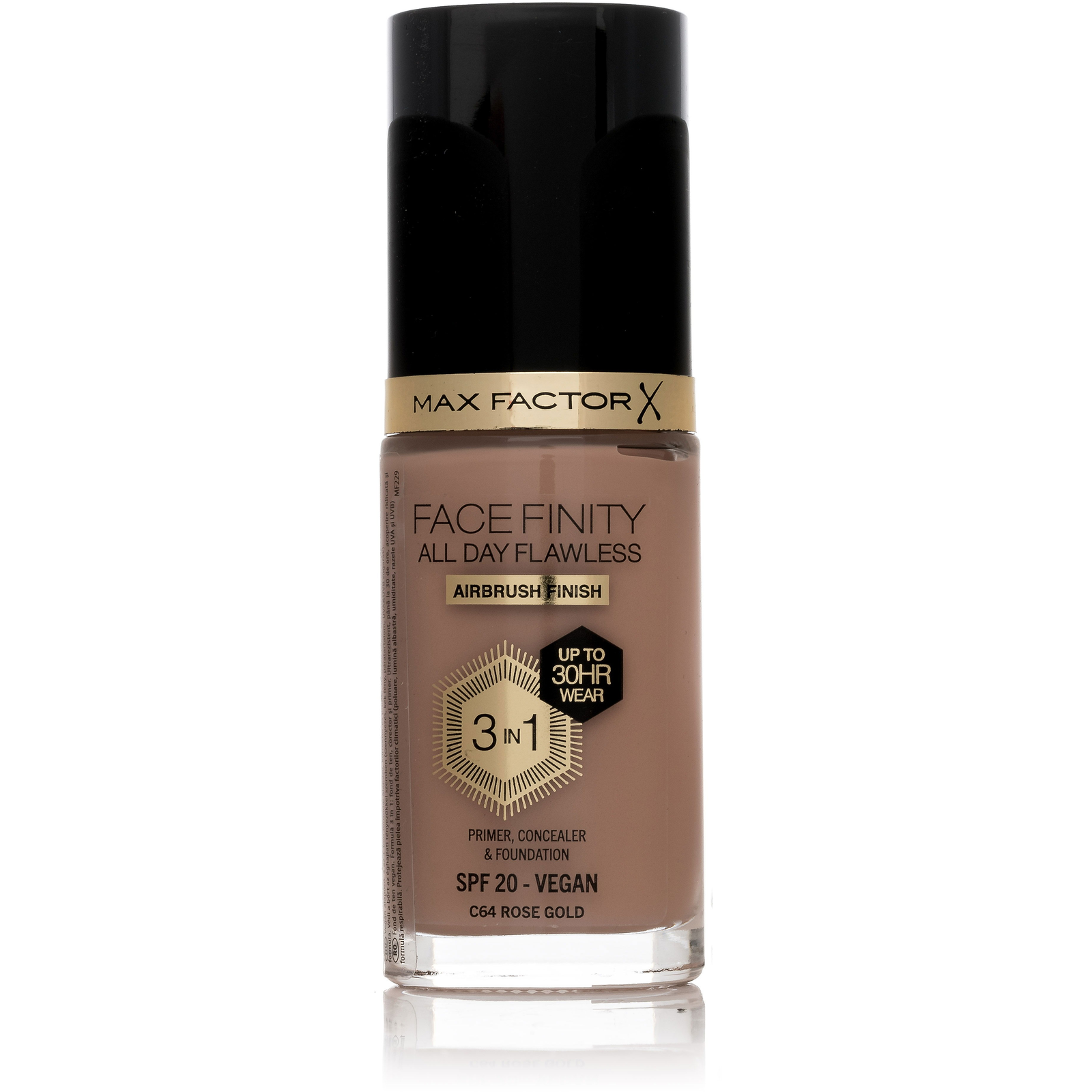 MAX FACTOR Facefinity All Day Flawless 3in1 SPF20 C64 Rose Gold 30ml (3616303999438)