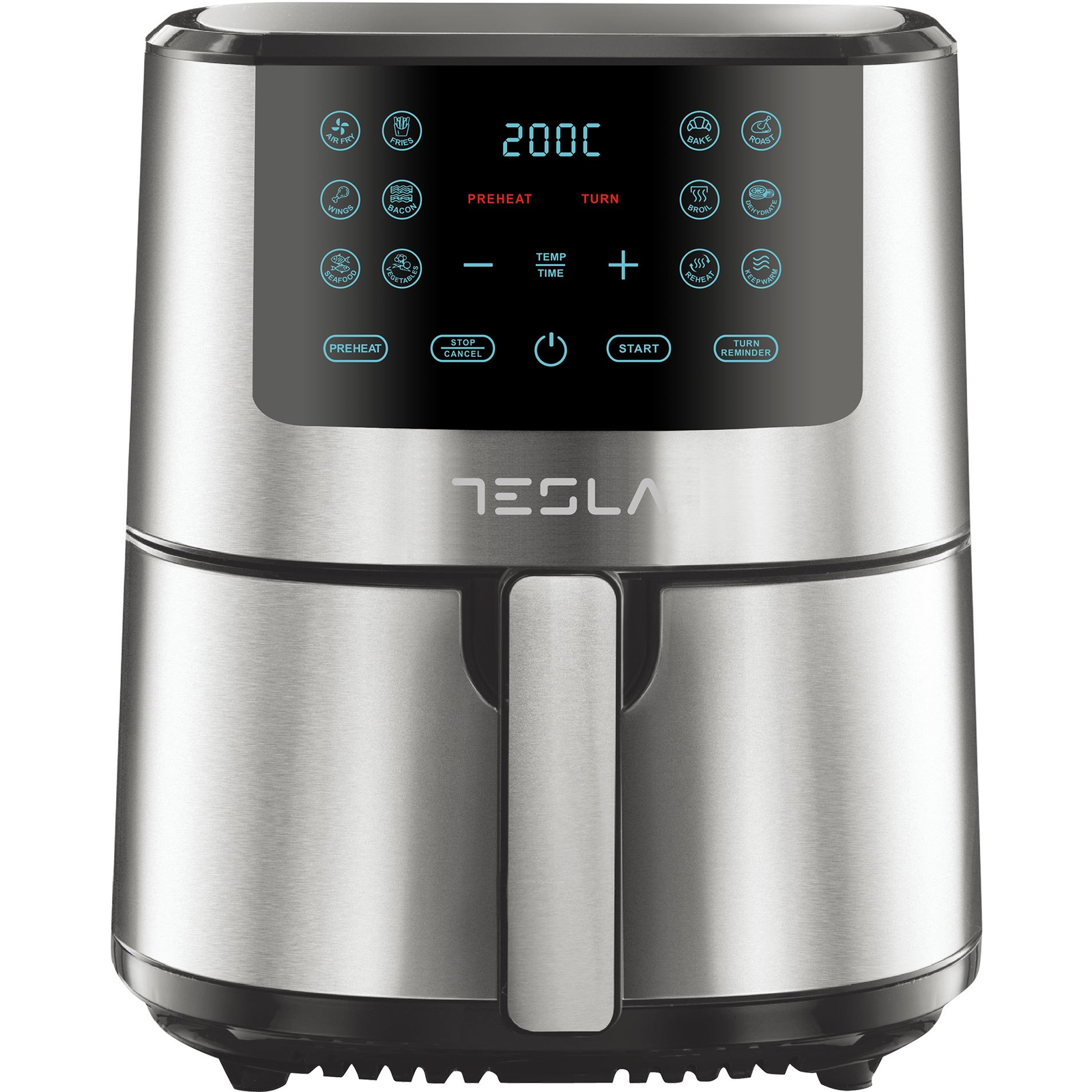 Tesla AF501BX AirFryer Forrólevegős sütő 5L 1300 Watt - Fekete/Inox (AF501BX)